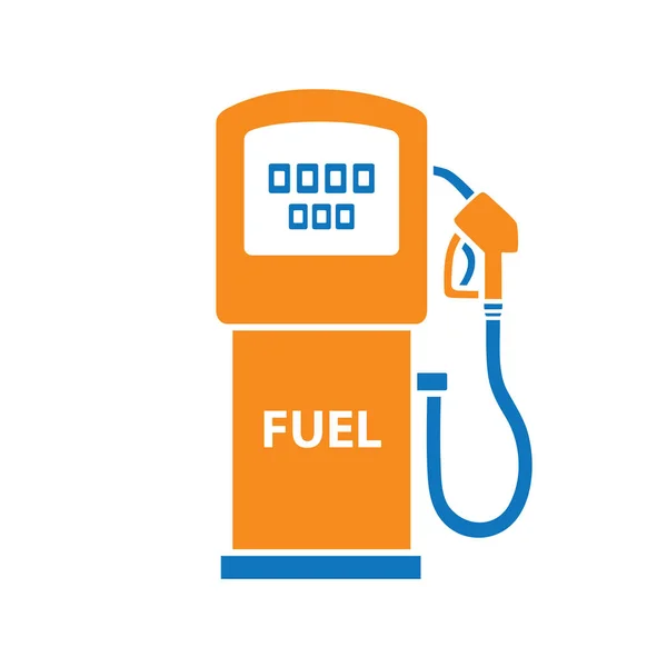 Benzínové palivové čerpadlo, samostatný. Plyn nebo Benzinové čerpací stanice. — Stockový vektor
