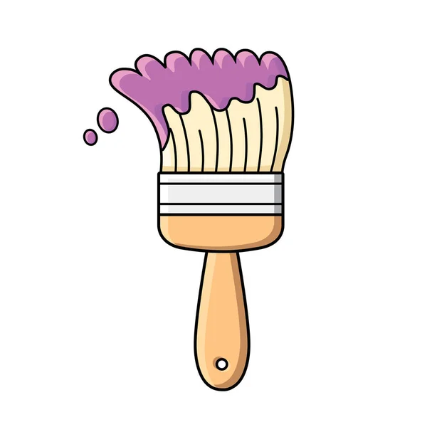 Violett paint brush vektor. — Stock vektor