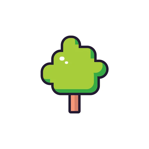 Yeşil ağaç simgesi. — Stok Vektör