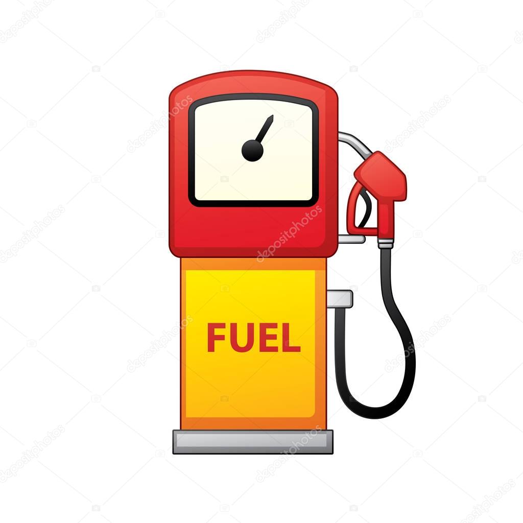 Fuel pump vector isolated. Gas filling station.