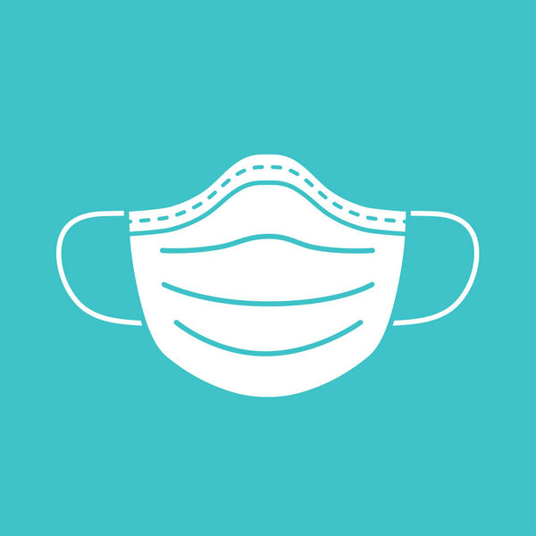 Medical mask vector icon.