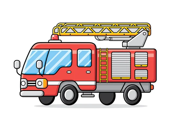 Camion dei pompieri isolato . — Vettoriale Stock