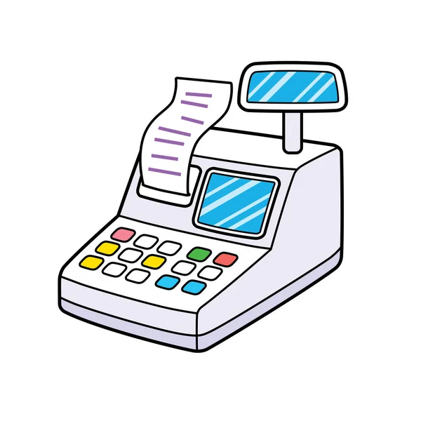 Caja Registradora Icono Vectorial Aislado — Vector de stock