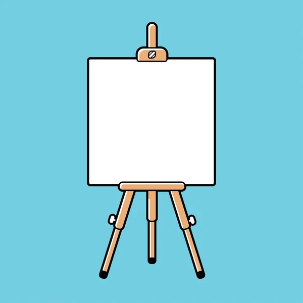 Beyaz boş tahta şövale ya da tanıtım standı.