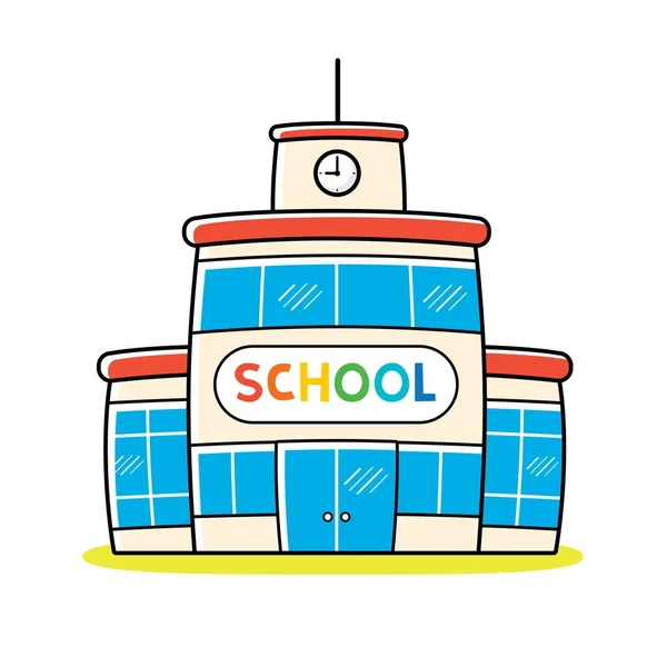 Vektor Für Schulgebäude Isoliert — Stockvektor
