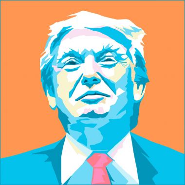 Donald Trump Moskova, Rusya - 1 Şubat 2018: Donald John Trump. Amerikalı işadamı, aktör, yazar, politikacı ve Cumhurbaşkanı Amerika Birleşik Devletleri.