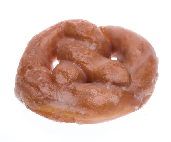 Rosquilla de azúcar pretzel sobre fondo blanco — Foto de Stock