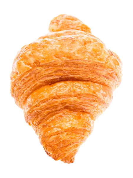 Färsk croissant på vit bakgrund — Stockfoto