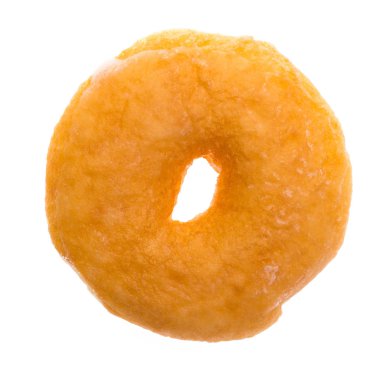 Klasik çörek üzerinde arka izole