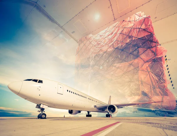 Hava Kargo yük gemisi - retro vintage çift pozlama