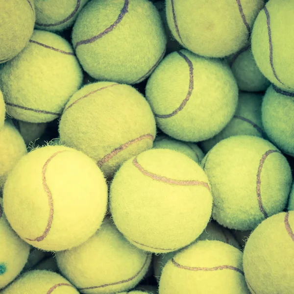 Tenisové míčky pozadí - efekt retro vintage filtru Stock Obrázky