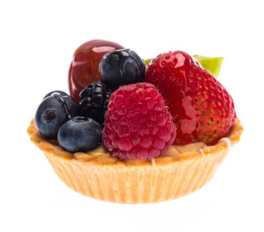 karışık meyve izole Danimarka üzerinde beyaz arka plan üzerinde