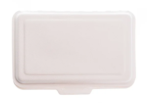 Харчова коробка з паперу ізольована на білому фоні — стокове фото