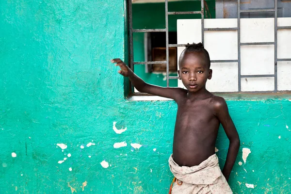 Piccolo Ragazzo Africano Etiopia — Foto Stock