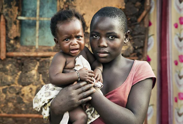 Matka Dítě Ugandě — Stock fotografie