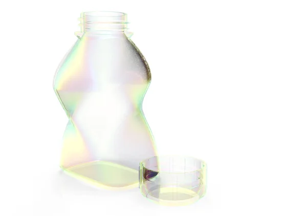 Glass bottle 3D — Stock Photo, Image