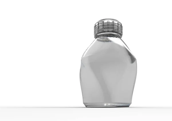 Skleněná láhev 3d — Stock fotografie