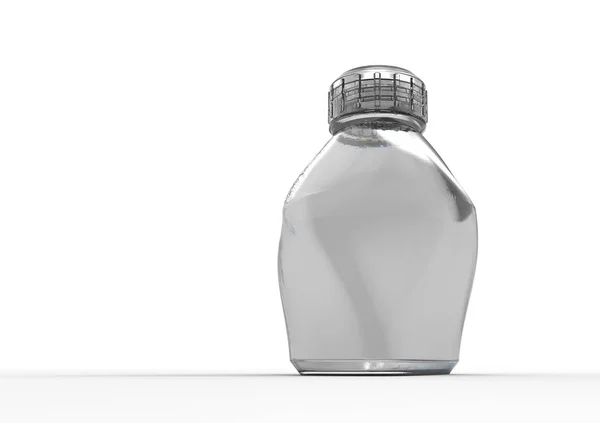 Glass bottle 3D — Stock Photo, Image