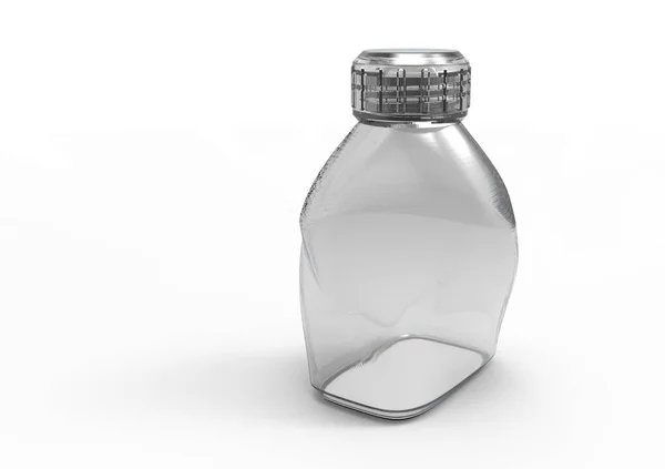 Glass bottle 3D — Stock Photo, Image