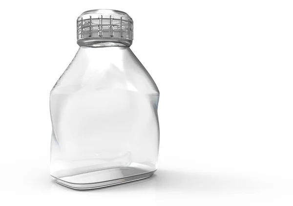 Glass bottle 3D — Stock Photo, Image