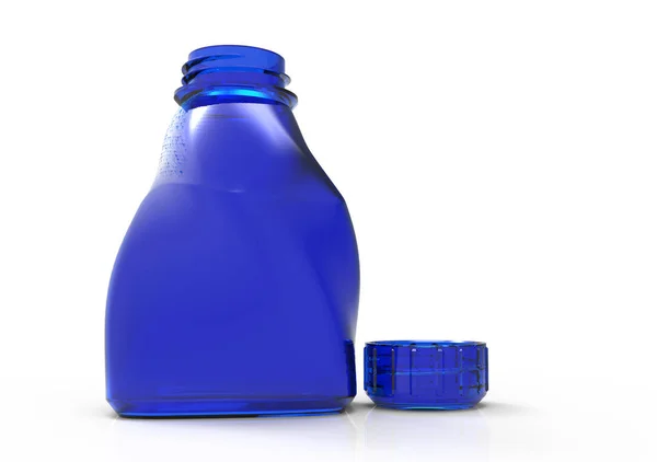 Скляна пляшка 3d — стокове фото