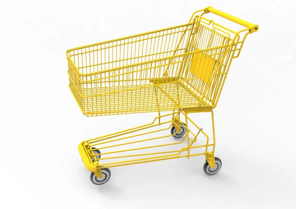 Gold Shopping cart — Stock Photo, Image