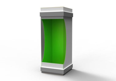 Şişe kutusu beyaz zemin üzerinde