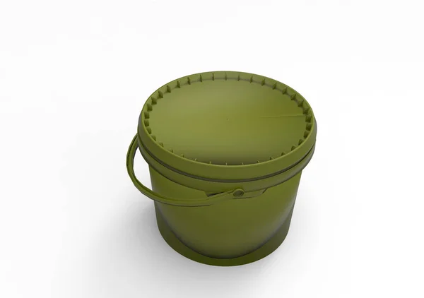 Зелена коробка для фарби упаковка — стокове фото
