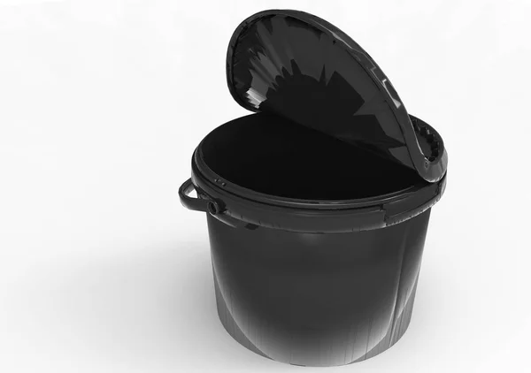 Black  paint box packaging — Stock Photo, Image