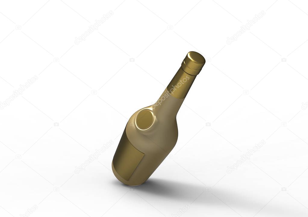 gold wine bottle