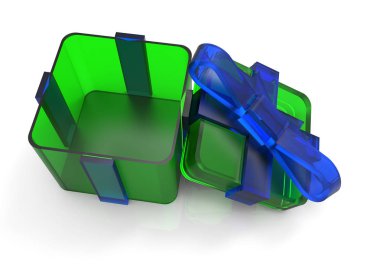 Şerit sarılmış hediye paketi