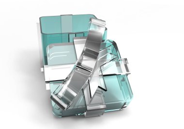 Şerit sarılmış hediye paketi