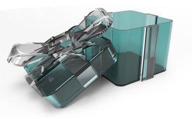 Şerit sarılmış hediye paketi