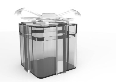 Şerit sarılmış hediye paketi