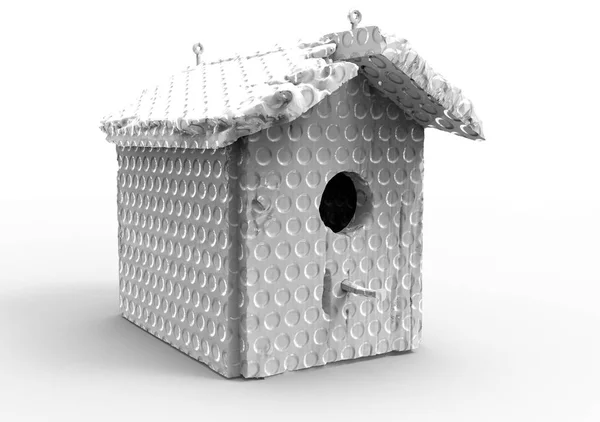 Casa de pássaro / casa de madeira — Fotografia de Stock