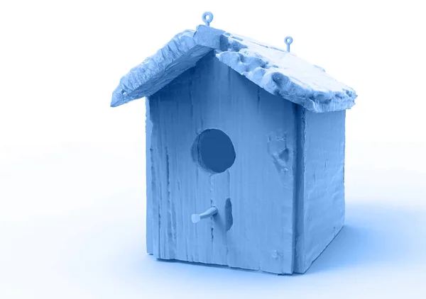 Πουλί σπίτι-ξύλινο σπίτι — Φωτογραφία Αρχείου
