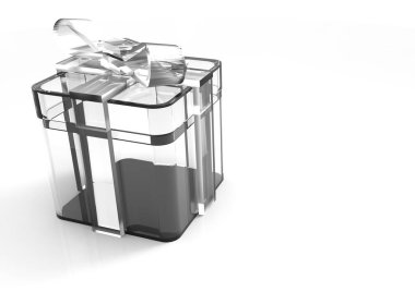 Şerit sarılmış hediye paketi