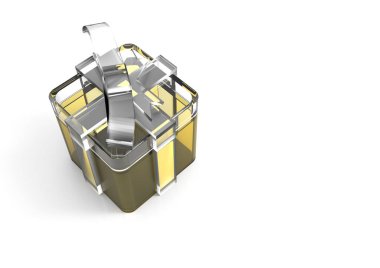 Şerit sarılmış hediye paketi