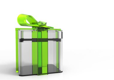 Şerit sarılmış hediye paketi