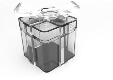 Şerit sarılmış hediye paketi