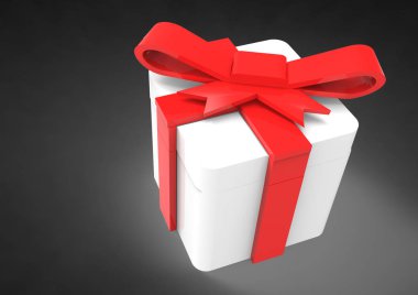 Şerit sarılmış hediye paketi