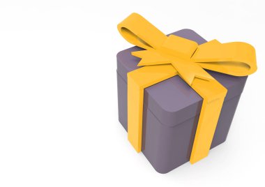 Şerit sarılmış hediye paketi