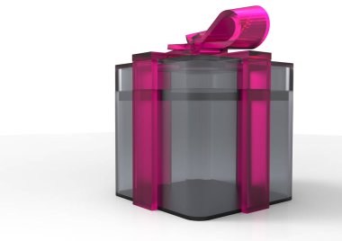 Şerit sarılmış hediye paketi