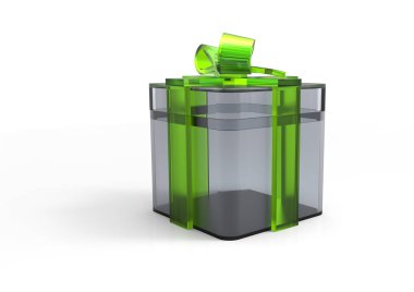 Şerit sarılmış hediye paketi