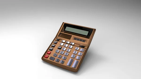 Kalkulator pada latar belakang putih — Stok Foto