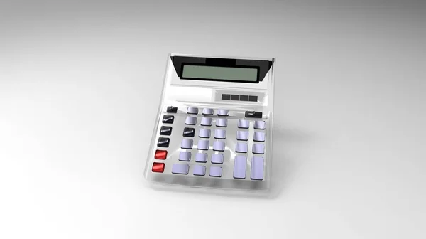 Kalkulator pada latar belakang putih — Stok Foto