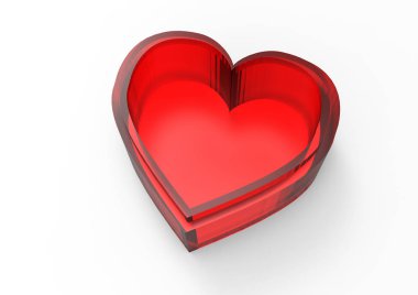 3d kutu şeklinde kalp