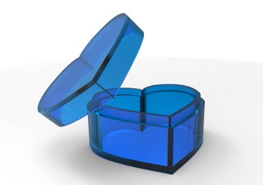 3d kutu şeklinde kalp