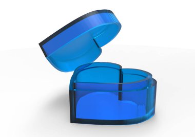 3d kutu şeklinde kalp