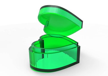 3d kutu şeklinde kalp